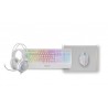 Pack Gaming Mars Gaming MCP124PROWES/ Teclado + Rato Óptico + Auscultadores + Tapete/ Branco