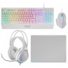 Pacote de jogos Mars Gaming MCP124PROWES/ Teclado + Rato óptico + Fones de ouvido + Rato pad/ Branco