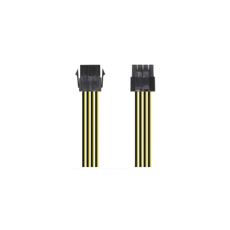 Cabo de alimentação para microprocessador Aisens A131-0419/ Molex -4+4 pinos macho - Molex 8 pinos fêmea/ 30 cm