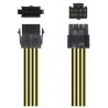 Cabo de alimentação para microprocessador Aisens A131-0419/ Molex -4+4 pinos macho - Molex 8 pinos fêmea/ 30 cm