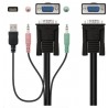 Comutador KVM Nanocable 10.12.0001/ PC - CPU: 2 VGA + 2 USB + 4 JACK 3.5 / CONSOLE: 2 USB + VGA + 2 JACK 2.5/ 1,4m
