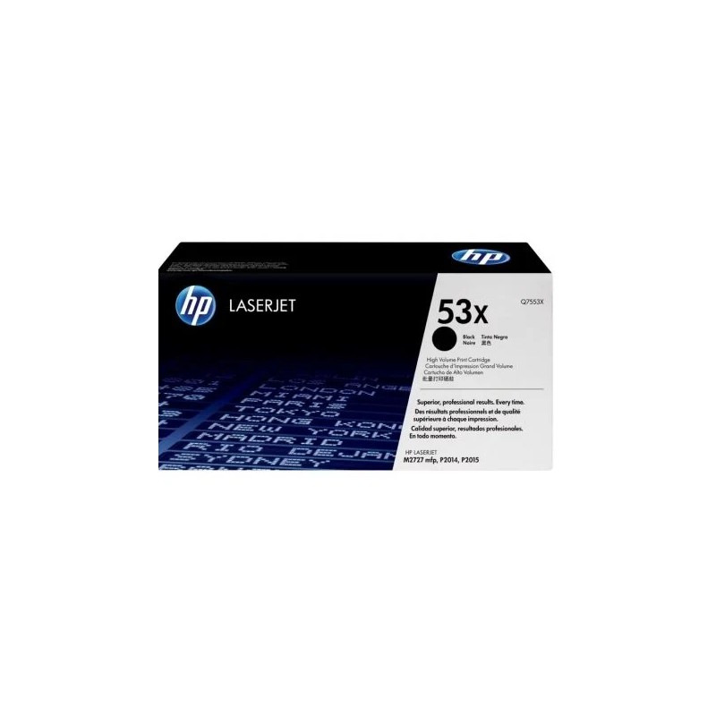 Toner original HP nº 53X XL de alta capacidade/preto