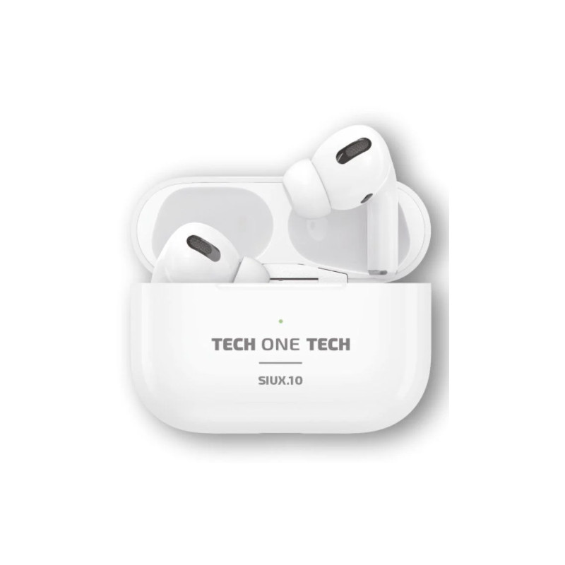 Auriculares Bluetooth Tech One Tech SIUX.10 TEC1410/ con estuche de carga/ Autonomía 5h/ Blancos