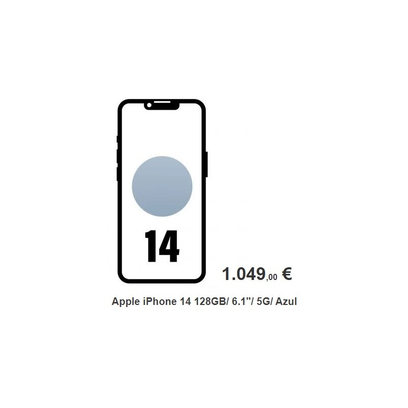 Apple iPhone 14 128GB/ 6.1"/ 5G/ Azul