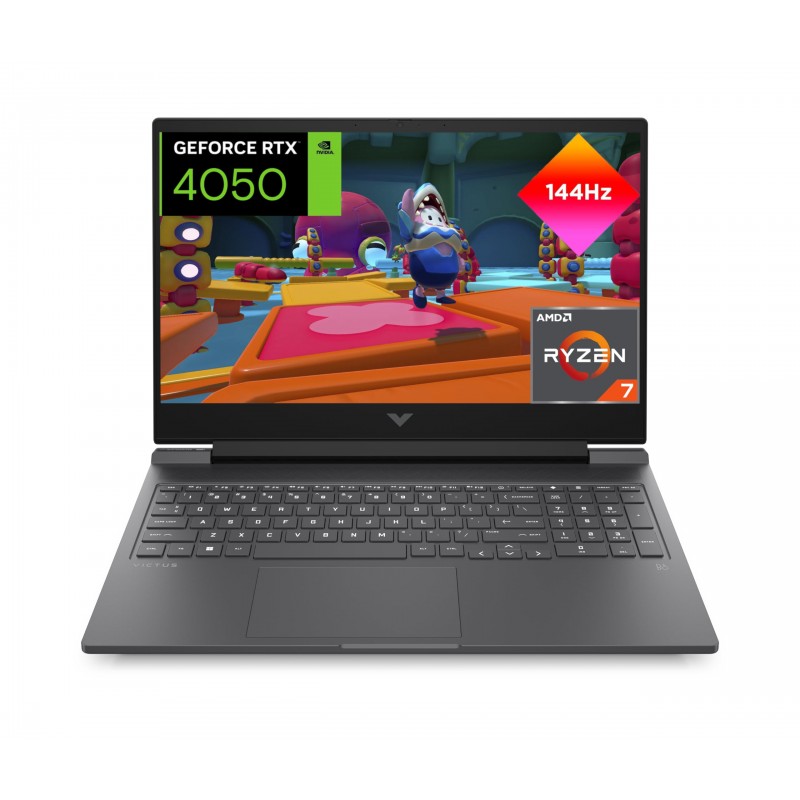 Laptop para jogos HP Victus 16-S0007NS Ryzen 7 7840HS/ 16GB/ 512GB SSD/ GeForce RTX 4050/ 16.1"/ Sem sistema operacional