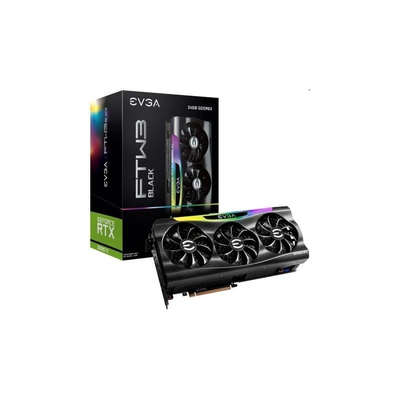 Tarjeta Gráfica EVGA GeForce RTX 3090 Ti FTW3 BLACK GAMING/ 24GB GDDR6X