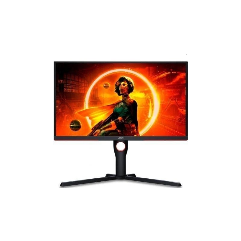 Monitor gamer AOC 25G3ZM/BK 24,5"/ Full HD/ 0,5 ms/ 240 Hz/ VA/ Altura ajustável/ Preto e vermelho